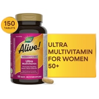 Nature's Way Alive! Women's 50+ Ultra Multivitamin - Vitamins C-D3-B12-E-Magnesium