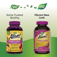 Nature's Way Alive! Women's Gummy Multivitamin - Vitamins C-D3-B12-E-Zinc-Calcium