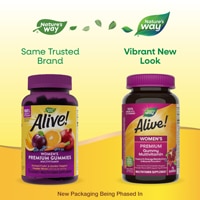 Nature's Way Alive! Women's Premium Gummy Multivitamins - Vitamins C-D3-B12-Zinc