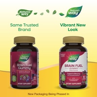 Nature's Way Brain Fuel Gummies - with Cognigrape & Vitamins B12-B6 Grape Flavored