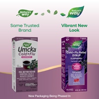 Nature's Way Cold + Flu Relief Syrup - Umcka - Elderberry - Berry Flavored - Non-Drowsy