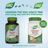 Nature's Way Ginger Root - 1100 mg Per 2-Capsule Serving - Digestive Comfort
