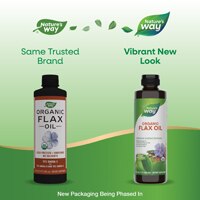 Nature's Way Organic Flax Oil - 57% Omega-3 - Cold-Pressed & Unrefined