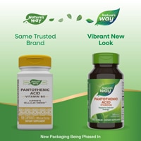 Nature's Way Pantothenic Acid - Vitamin B5 - 500mg per 2-Capsule Serving - Calcium