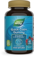 Nature's Way Quick Calm Gummy - L-Theanine with Ashwagandha Mixed Berry Flavored