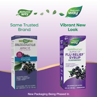 Nature's Way Sambucus Alpha CF Flu Relief Syrup - Multi-Symptom Flu Relief Elderberry