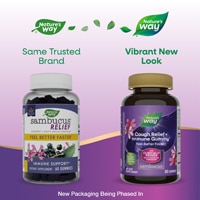 Nature's Way Sambucus Cough Relief + Immune Gummy - Elderberry Extract Vitamin C & Zinc