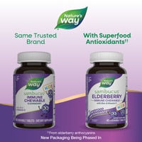 Nature's Way Sambucus Elderberry Immune Chewable for Kids - Vitamin C & Zinc