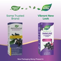Nature's Way Sambucus Immune Elderberry Syrup - with Echinacea Zinc & Vitamin C