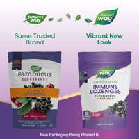 Nature's Way Sambucus Immune Lozenges - Vitamin C - Elderberry - Wild Cherry Flavored