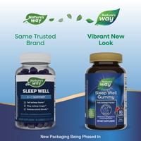 Nature's Way Sleep Well Gummies - Melatonin Ashwagandha & Magnesium - Berry Flavored