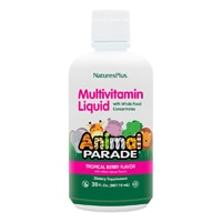 NaturesPlus Animal Parade Children's Liquid Multivitamin Tropical Berry