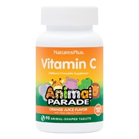 NaturesPlus Animal Parade Sugar Free Vitamin C Children's Chewable Orange Juice