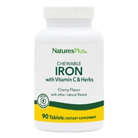 NaturesPlus Chewable Iron with Vitamin C and Herbs Cherry