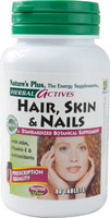 NaturesPlus Herbal Actives Hair Skin & Nails