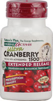 NaturesPlus Herbal Actives Ultra Cranberry 1500