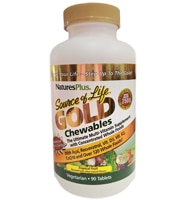 NaturesPlus Source of Life Gold Chewable Multi-Vitamin Tropical Fruit