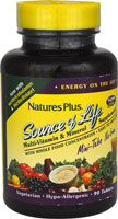 NaturesPlus Source of Life® Multi-Vitamin and Mineral Supplement No Iron