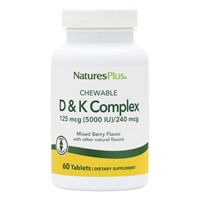 NaturesPlus Vitamin D & K Complex Chewables Mixed Berry