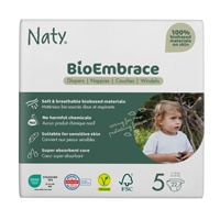 Naty Diapers BioEmbrace Super Absorbent 22 Diapers 24-55 lbs