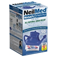 NeilMed NasaFlo® Neti Pot with 50 Pre-mixed Packets