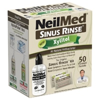 NeilMed Sinus Rinse Kit with Xylitol - Includes 50 Premixed Packets