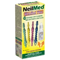 NeilMed WaxOut Plus Reusable Ear Cleaners Kit with Drops - 12 Earwax Tools