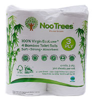 NooTrees Toilet Paper Bamboo 3-Ply 300 Sheet Roll