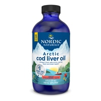 Nordic Naturals Arctic Cod Liver Oil Liquid Fish Oil Strawberry