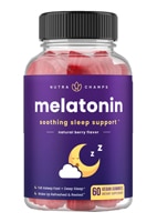 NutraChamps Melatonin Soothing Sleep Support Gummies For Adults Natural Berry