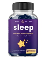 NutraChamps Sleep Melatonin & Soothing Herbs Gummies For Kids & Adults Natural Berry