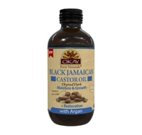 OKAY Pure Naturals Black Jamaican Castor Oil Original Dark with Argan Oil
