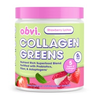 Obvi Collagen Greens Strawberry Lychee