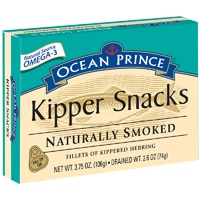 Ocean Prince Kipper Snacks Naturally Smoked Fillets of Kippered Herring with Pull-Top Can