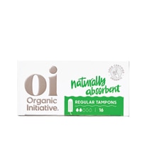 Oi Organic Initiative Organic Cotton Non-Applicator Tampons Regular