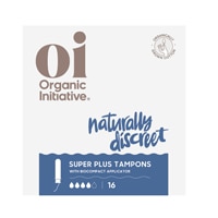 Oi Organic Initiative Organic Cotton Tampons with BioCompact Applicator Super Plus