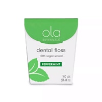 Ola Botanicals Dental Floss 100% Vegan-Waxed Peppermint