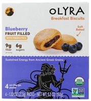 Olyra Organic Breakfast Biscuits Ancient Greek Grains Blueberry Filled