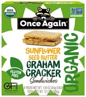 Once Again Graham Cracker Sandwiches Organic Gluten Free Sunflower Butter