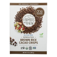 One Degree Organic Foods Sprouted Brown Rice Cacao Crisps Cacao