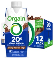 Orgain 20g Grass Fed Clean Protein Grass-Fed Shake Creamy Chocolate Fudge