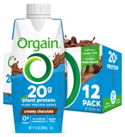 Orgain 20g Vegan Protein Shake Plant Based No Added Sugar Creamy Chocolate