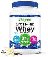 Orgain Grass Fed 21g Whey Protein Powder - Pasture Raised Non-GMO Vanilla Bean