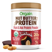 Orgain Justin's Nut Butter Protein - Plant & Nut Protein Powder Dark Chocolate Peanut Butter