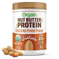 Orgain Justin's Nut Butter Protein - Plant & Nut Protein Powder Peanut Butter
