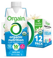 Orgain Organic Nutrition Vegan Protein Shake Plant Based Vanilla Bean