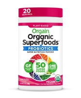 Orgain Vegan Organic Greens & 50 Superfoods Powder - 1B Probiotics Berry