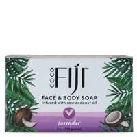 Organic Fiji Face & Body Coconut Oil Bar Soap Lavender