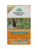 Organic India Tulsi Immune Breathe Herbal Tea Cooling Cardamom