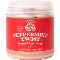 Pacha Soap Co Holiday Whipped Soap + Scrub - Peppermint Twist